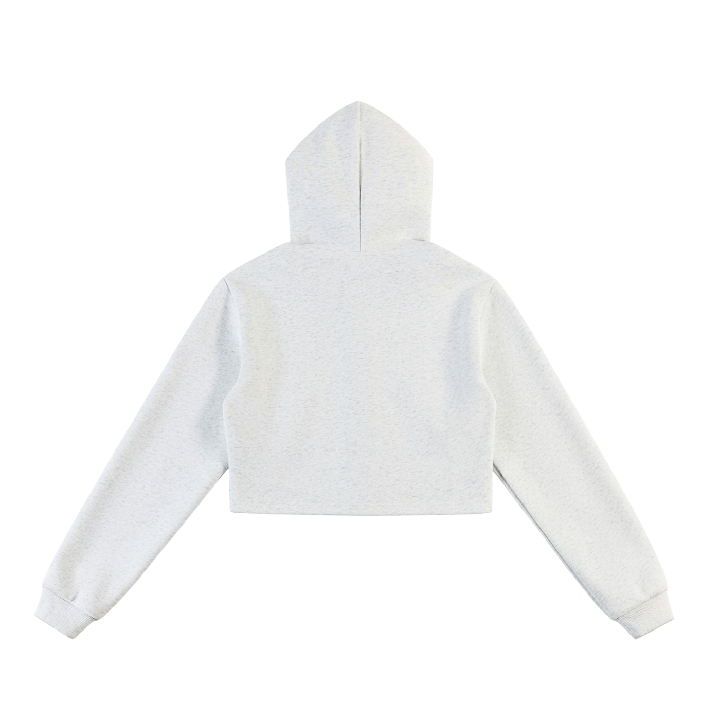 Essential Cropped (Fossil) Zip-Up Hoodie
