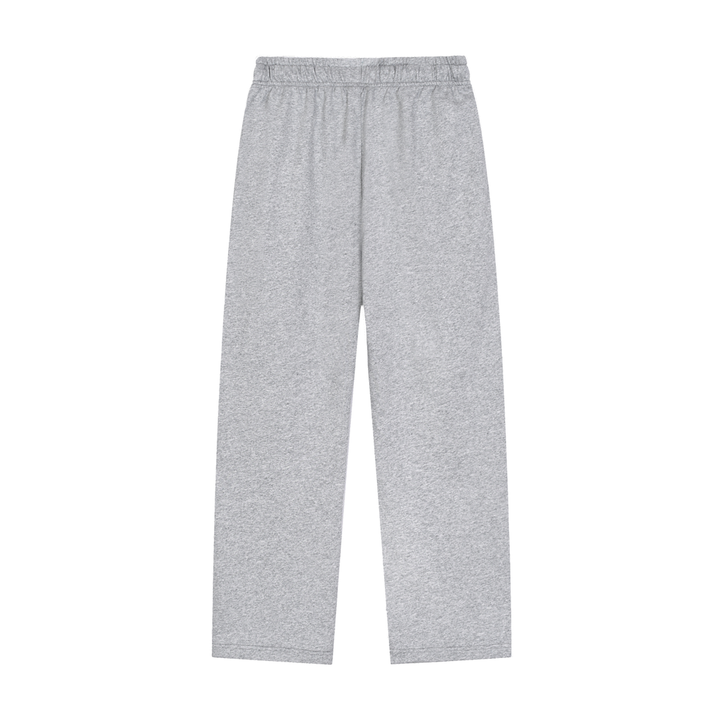 Flower Grey Straight-Leg Sweatpants