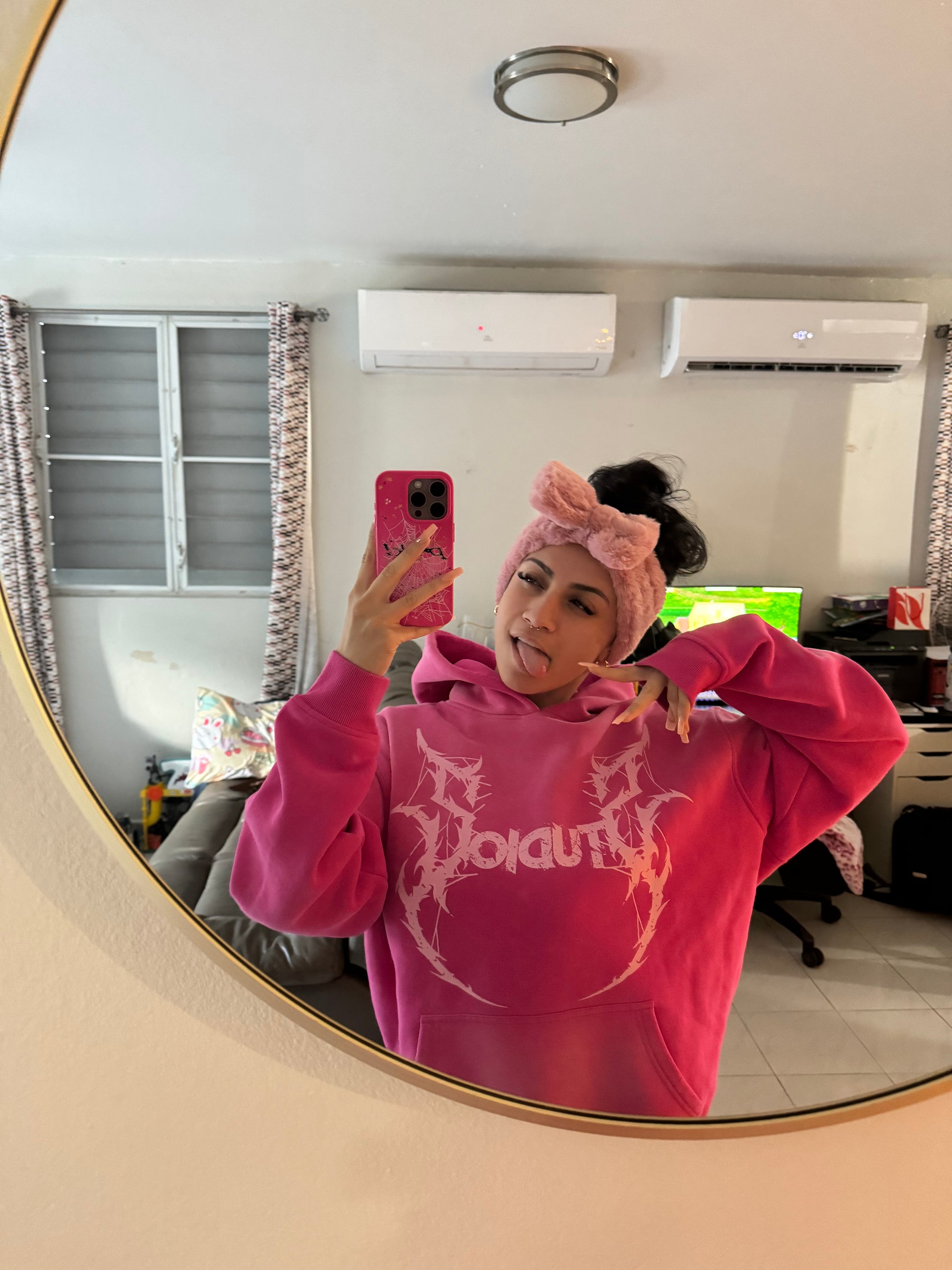 “RAGE” Streetwear Unisex Washed Dyed Fleece Hoodie