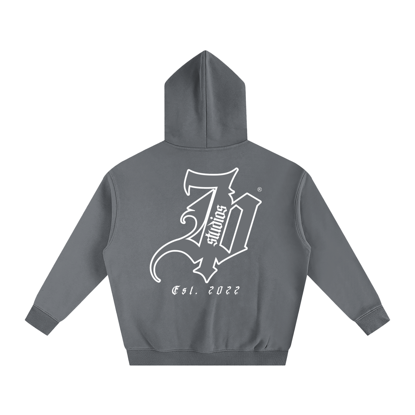Steady Grey Oversize Fleeced Hoodie