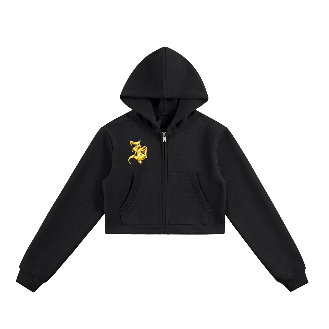 Essential Cropped (Olympic) Zip-Up Hoodie