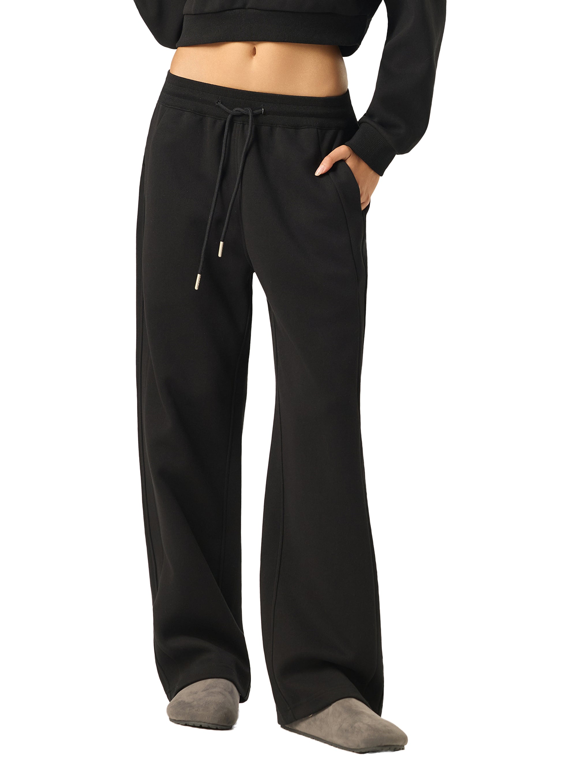 Essential Drawstring (Rosemary) Straight-Leg Sweatpants